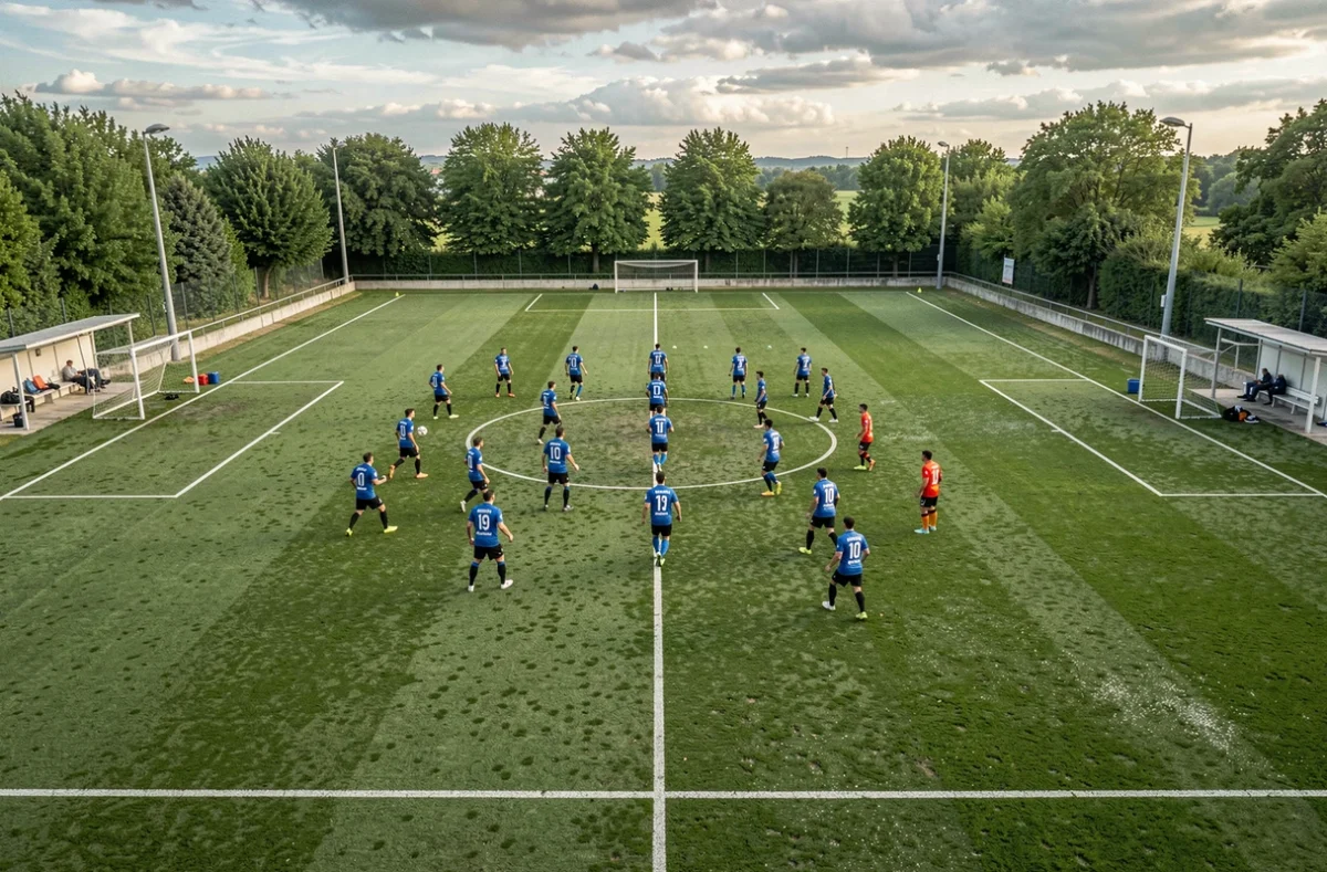 Vue aérienne d'un entraînement tactique de l'Inter Milan en préparation de la Ligue des Champions 2026