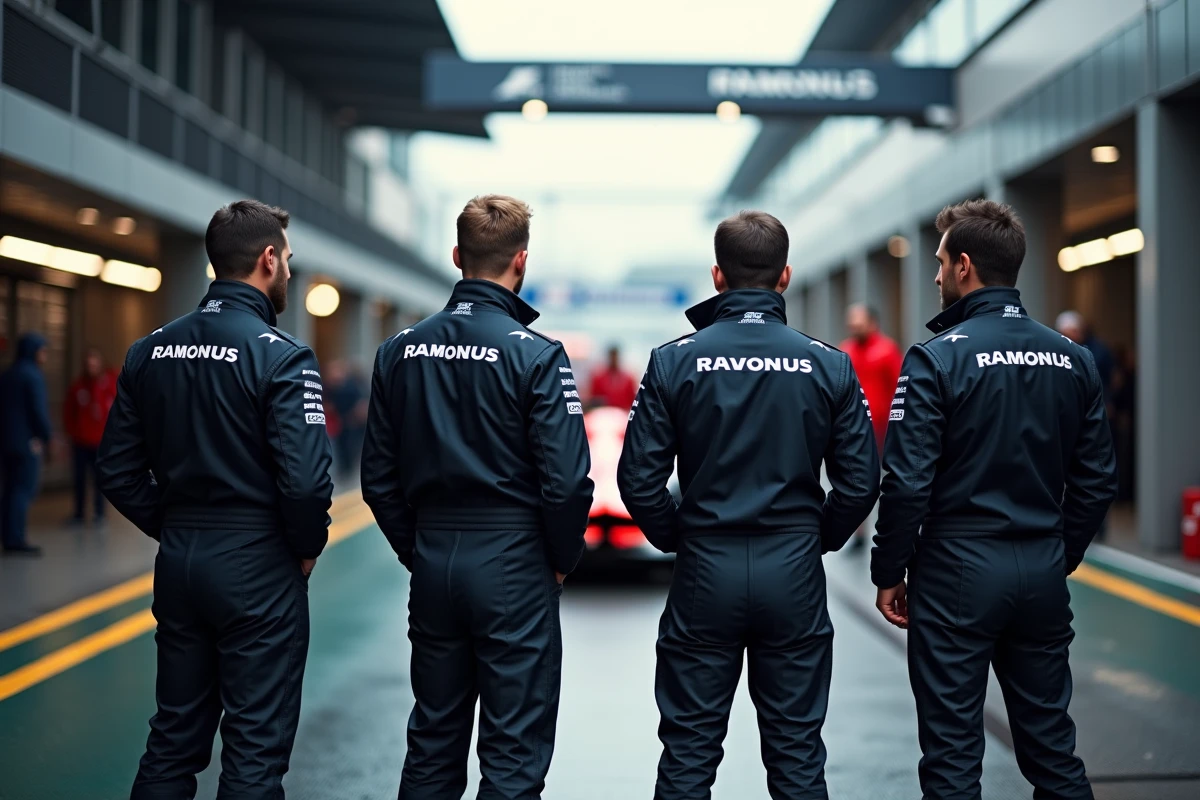 Mécaniciens et ingénieurs de Formule 1 réunis en silence dans le paddock en hommage à un pilote