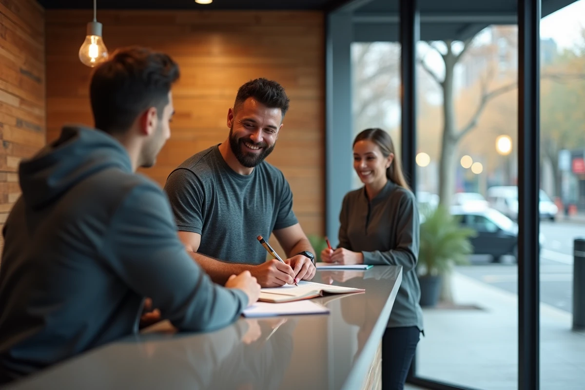 Homme remplissant un formulaire d